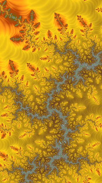 Vertical Fractal Background for Smart - Yellow, yellow, pattern, psychedelic, trippy, Abstract, fractal HD phone wallpaper