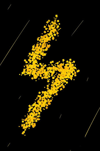 Thunder, minimalistic, spark, black and yellow, Black and gold, yellow, minimalist, Black, Flash HD phone wallpaper