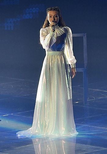 Amanda Georgiadi Tenfjord, Greek singer, Eurovision entry HD phone wallpaper