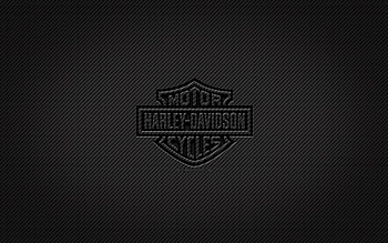Harley-Davidson carbon logo, , grunge art, carbon background, creative, Harley-Davidson black logo, brands, Harley-Davidson logo, Harley-Davidson HD wallpaper