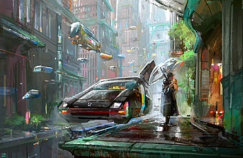 Spring Rain Scifi , scifi, artist, artwork, digital-art, artstation HD wallpaper