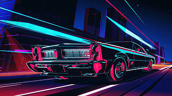 Pontiac Gto, retrowave, artist, artwork, digital-art, behance HD wallpaper
