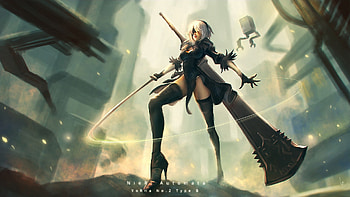 2b Nier Automata , nier-automata, 2017-games, games, artwork, artist, digital-art HD wallpaper