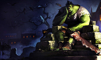 Dr. Mundo - The Madman of Zaun, splash, dr mundo, dr mundo splash, adventure, mundo splash, video game, cg, mundo, the madman of zaun, league of legends, dr mundo - the madman of zaun, hulk, warrior HD wallpaper