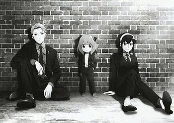 Spy x Family : Loid, Anya & Yor in Stunning Anime Black & White, Loid Forger, Anya Forger, Yor Forger, Anime, Spy x Family HD wallpaper