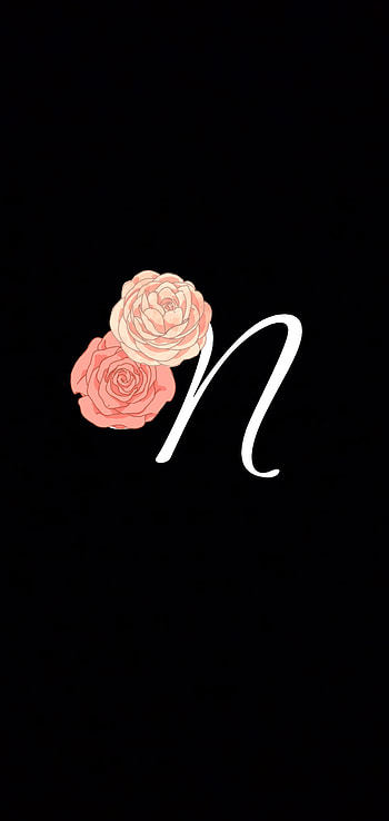Letter N initial, flowers, letter_N HD phone wallpaper