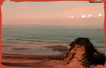 Beach , clouds, cadiz, water, beach HD wallpaper