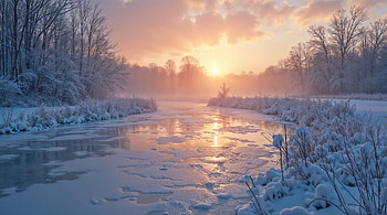 Frosted Sunrise — AI Art, AI Art HD wallpaper