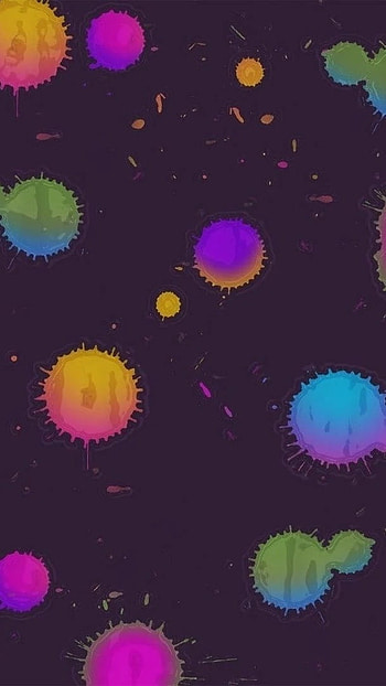Drippy, Colored Spots HD phone wallpaper