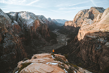 Nature, Mountains, Vertex, Top, Privacy, Seclusion, Loneliness, Lonely, Alone, Zion HD wallpaper