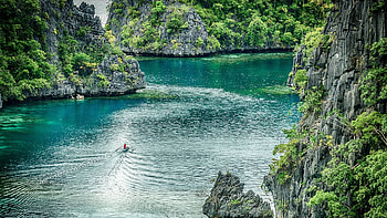 The perfect colors of nature, Coron Island, Philippines, Windows 10 spotlight HD wallpaper
