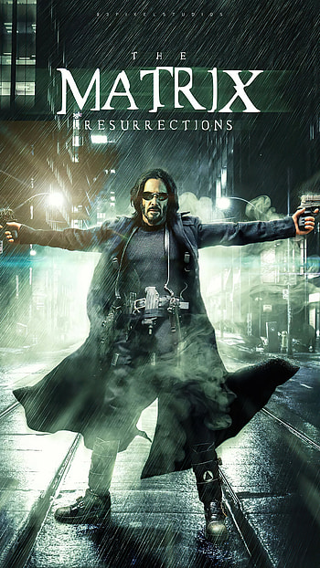 The Matrix Resurrections, Neo character, Keanu Reeves HD phone wallpaper