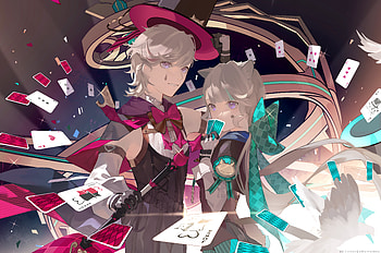 Genshin Impact : Lyney & Lynette Magical Duel, Genshin Impact, Lyney (Genshin Impact), Lynette (Genshin Impact) HD wallpaper