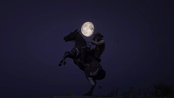 Red Dead Redemption 2 - Moonlight, night, moon, video game, Red Dead Redemption 2 HD wallpaper