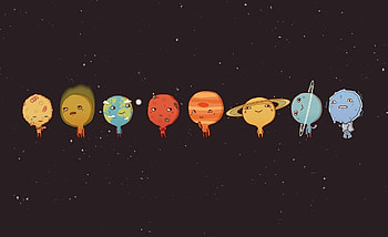 Sky, Art, Planets, Vector, Drawing HD wallpaper