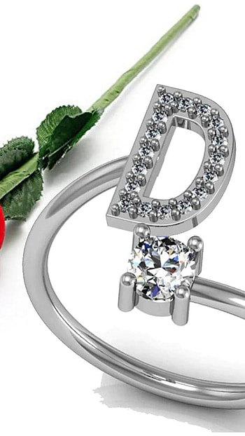 D Letter, Silver Ring HD phone wallpaper