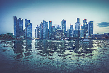 Cities, Architecture, Shore, Bank, Skyscrapers, Singapore HD wallpaper