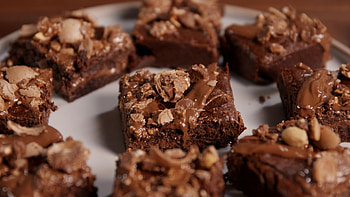 Cute brownie , Sweetness overload, Adorable treats, Irresistible dessert visuals HD wallpaper
