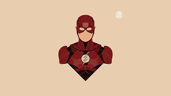 Flash Minimalism , flash, minimalism, superheroes, artist, artwork, digital-art, deviantart HD wallpaper
