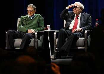 Warren Buffett, Bill Gates HD wallpaper