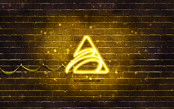 Biostar yellow logo, , yellow brickwall, Biostar logo, brands, Biostar neon logo, Biostar HD wallpaper