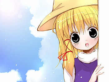Anime, Girl, Blonde, Hat, Surprise, Astonishment HD wallpaper