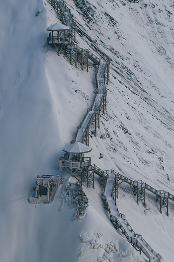 Winter, Nature, Snow, Building, Mountain, Slope HD phone wallpaper