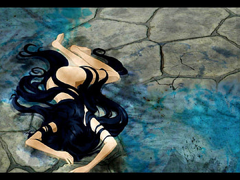 blood+ (diva), warter, wet, ground, hair HD wallpaper