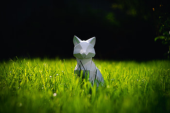 Grass, Miscellanea, Miscellaneous, Cat, 3D, Figure HD wallpaper