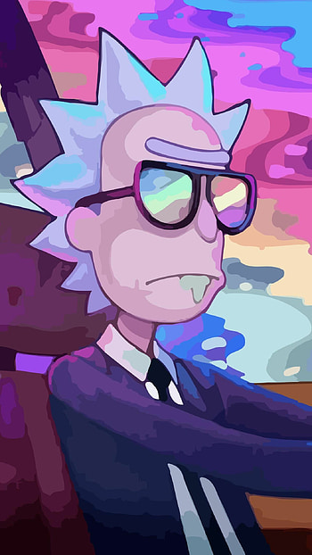 Rick and Morty in , Stunning visuals, Eye-catching artwork, Vibrant colors HD phone wallpaper