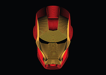 New Iron Mask Minimalist, iron-man, superheroes, digital-art, artwork, minimalism HD wallpaper
