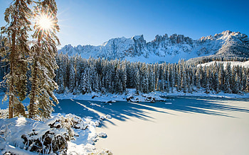 Dolomite Mountains Italy, winter, italy, dolomite, mountains, snow HD wallpaper