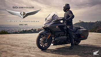 of the 50th Anniversary Honda GL 1800 Gold Wing Motorcycle, vehicle, motorcycle, Honda, 25YM Honda GL 1800 Gold Wing HD wallpaper