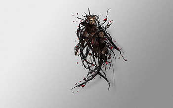Abstract, Branches, Bear, , , Surrealism HD wallpaper