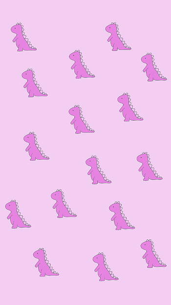 light pink dinosaur, girly, pastel, light pink, dino, aesthetics, cute, 13 HD phone wallpaper