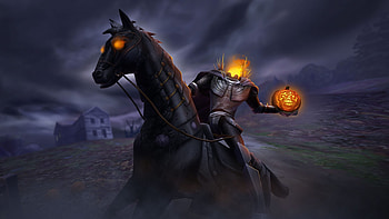 Headless Horseman, Iron Maiden artwork, Legacy of the Beast, Metal album cover HD wallpaper