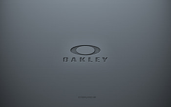 Oakley logo, gray creative background, Oakley emblem, gray paper texture, Oakley, gray background, Oakley 3d logo HD wallpaper