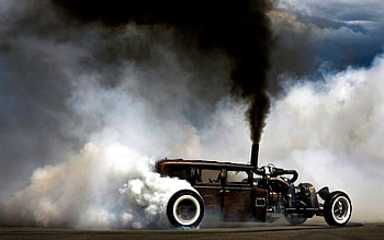 Diesel Turbo Powered Ratrod, Ratrod, Cars, Diesel, Smoke HD wallpaper