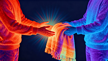Glow of Giving — Spread Kindness ( ), Scarf, Hand, Sweater HD wallpaper
