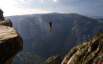 Taft Point, Slacklining HD wallpaper