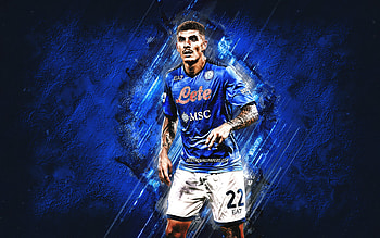 Giovanni Di Lorenzo, Napoli, Italian footballer, blue stone background, soccer, Serie A, Italy HD wallpaper