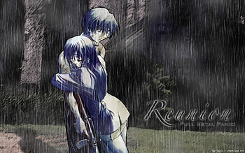 chidori kaname full metal panic rain sagara sousuke shikidouji, rain, chidori kaname, sagara sousuke, shikidouji, full metal panic HD wallpaper