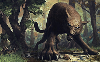 The Wolf Fenris - for my friend Dustywolf :), norse mythology, scary, fenris, forest HD wallpaper
