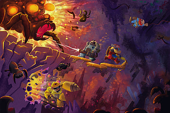 Deep Rock Galactic, Stunning , Epic underground caverns, Alien creatures HD wallpaper