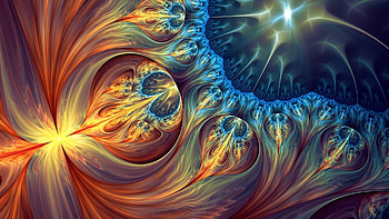 Abstraction shapes, Colorful fractal, 3D high resolution, Abstract art HD wallpaper