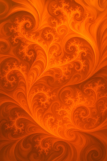 Tangerine Whorl — Orange Aesthetic ( & Android), fractal, Abstract, swirl, orange (Color) HD phone wallpaper