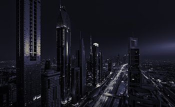 Dubai City Skycrapper, skycrapper, buildings, dubai, world, city, night HD wallpaper