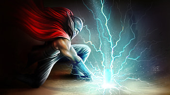 Thor Thunder Hammer Art, thor, digital-art, superheroes, artist, artstation, artwork HD wallpaper