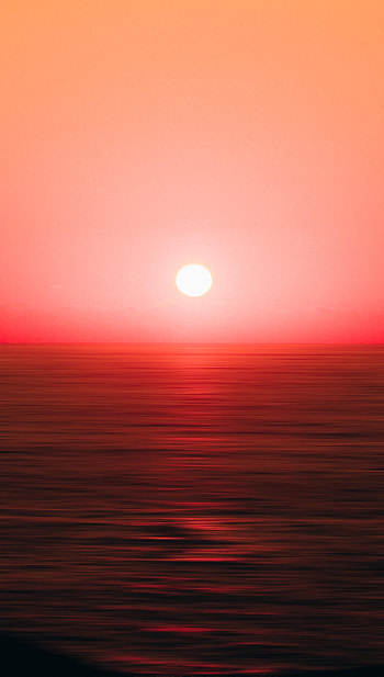 Nature, Sunset, Sea, Sun, Horizon, Glare HD phone wallpaper