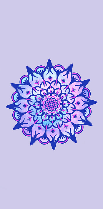 Tings say themselve, awesome, art, pastel, pink, petal, blue, mandala, cool, unique, flower HD phone wallpaper